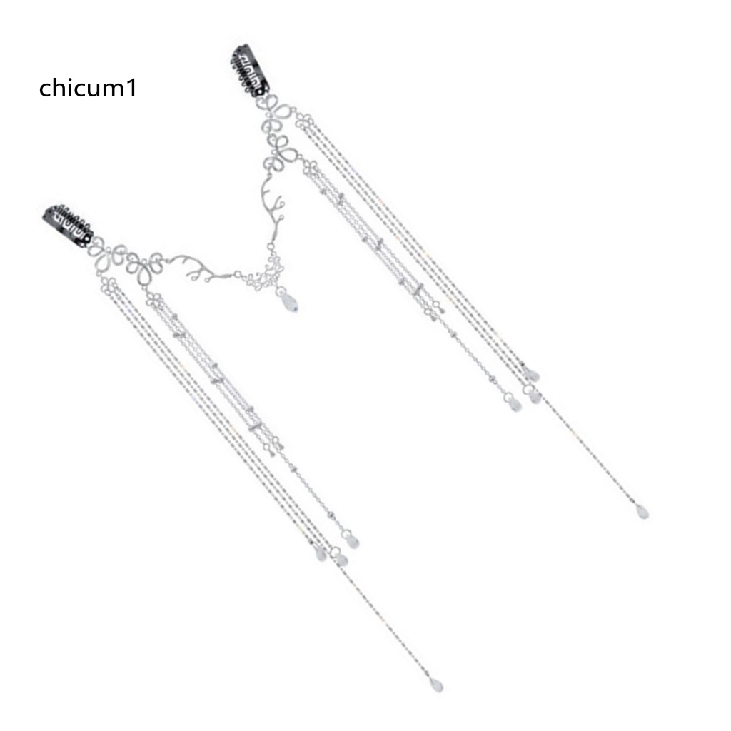 Băng Đô Hợp Kim Dáng Dài Đính Đá Thanh Lịch Cho Nữ