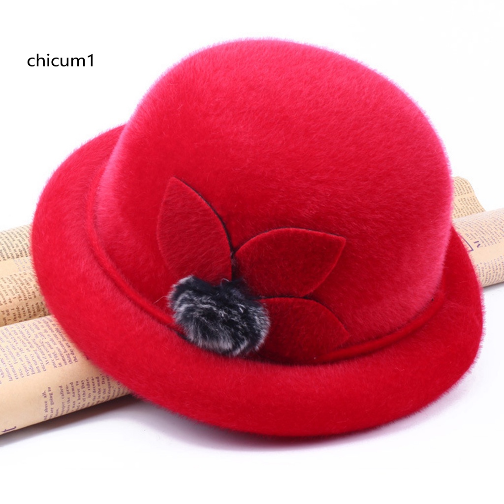 Mũ Lông Giả Màu Trơn Chống Gió Giữ Ấm Thoải Mái Mùa Thu Đông Cho Nữ