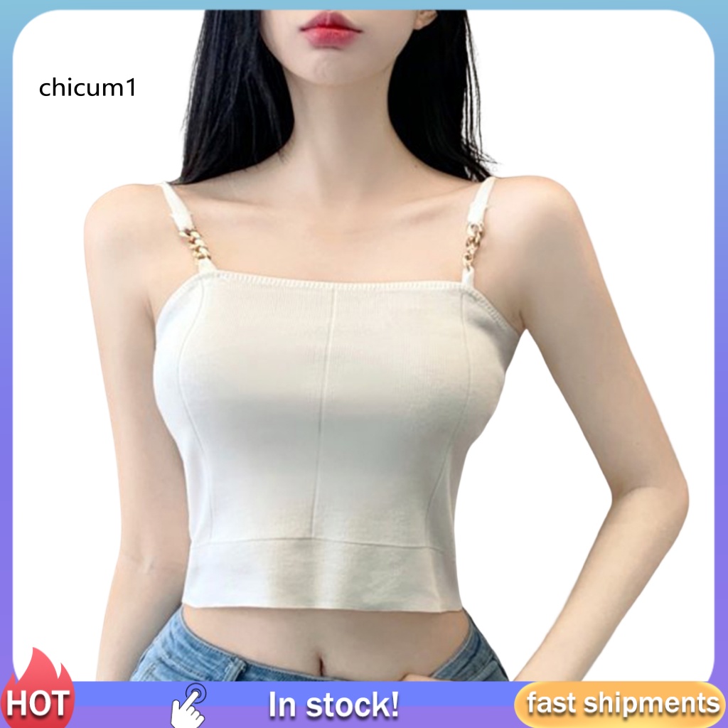 Áo Thun Không Tay Lưng Trần Màu Trơn Mềm Mại Thời Trang Mùa Hè Cho Nữ