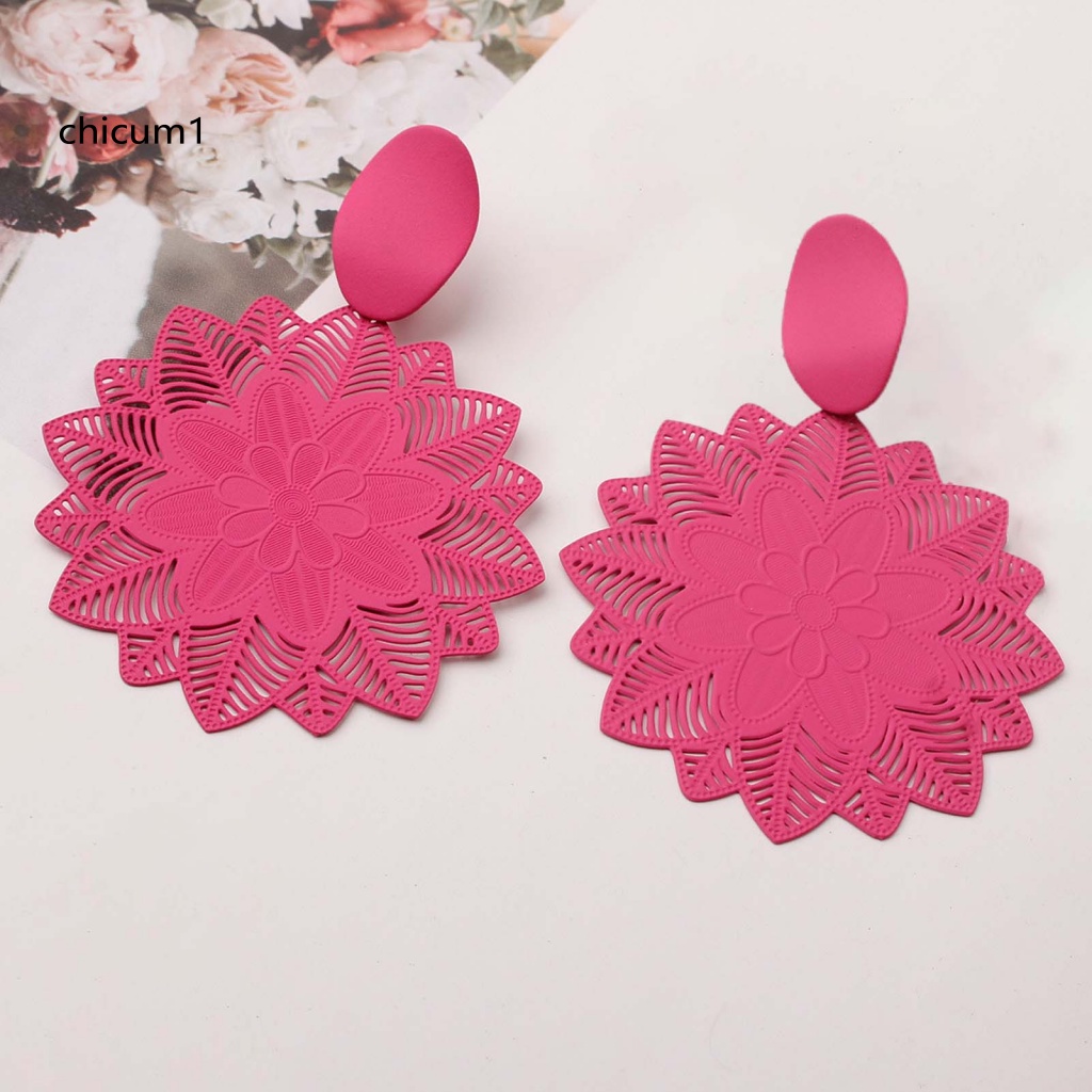 1 Đôi Bông Tai Hình Hoa Rỗng Kiểu Vintage Cho Nữ