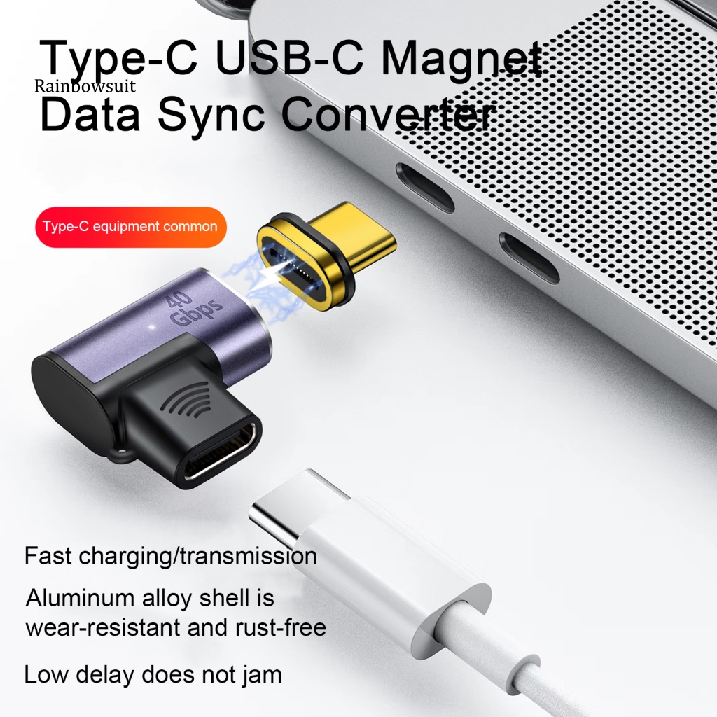 Bộ Chuyển Đổi Phích Cắm Type-C 40Gbps Tốc Độ Cao 140W Sạc Nhanh Hình Chữ L Từ Tính Cho Switch