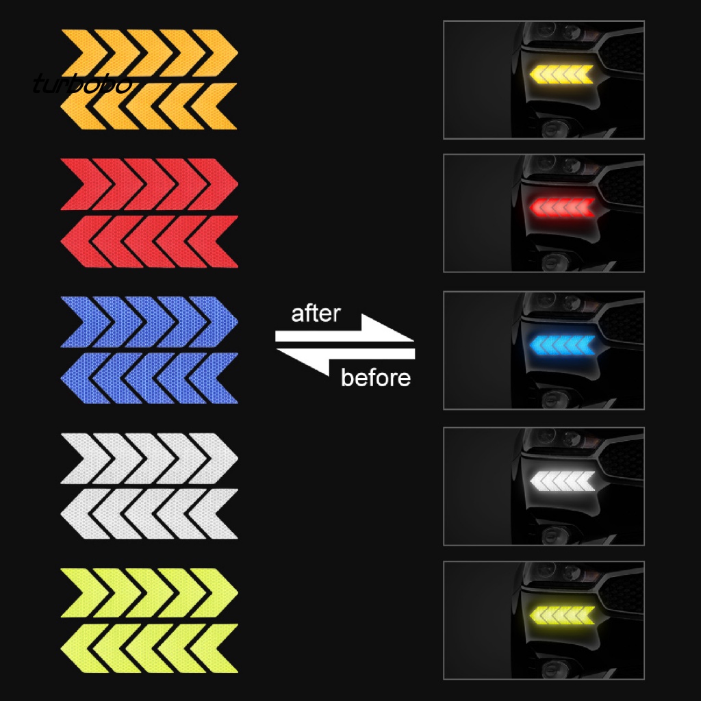 Set 10 Miếng Dán Phản Quang Tự Dính Bảo Vệ Thân Xe Hơi