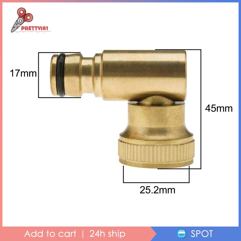 Đầu Nối Vòi Nước 90 Độ 3 / 4in Bằng Đồng Thau Siêu Bền Tiện Dụng Cho Sân Vườn