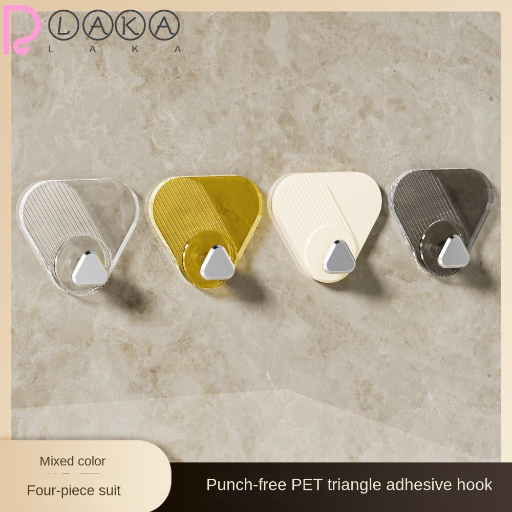 LAKAMIER Bộ 4 Móc Treo Dép Hình Tam Giác Sang Trọng Tự Dính Tiện Dụng Cho Nhà Tắm