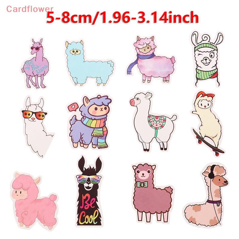 50 Miếng Dán Trang Trí Hình Lạc Đà Alpaca Dễ Thương Dành Cho Trẻ Em Mới