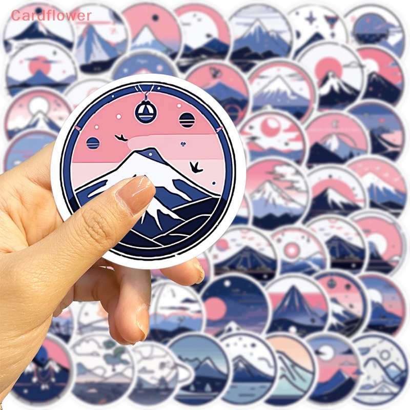 Bộ 52 Miếng Dán Trang Trí Vali Đàn Guitar / Laptop / Điện Thoại / Tủ Lạnh Hình Núi Hành Tinh Graffiti DIY Mới