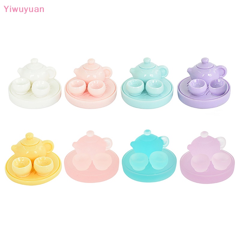 1 Bộ Ấm Tách Uống Trà Đồ Chơi Búp Bê Thu Nhỏ Trang Trí Nhà Búp Bê DIY Mới