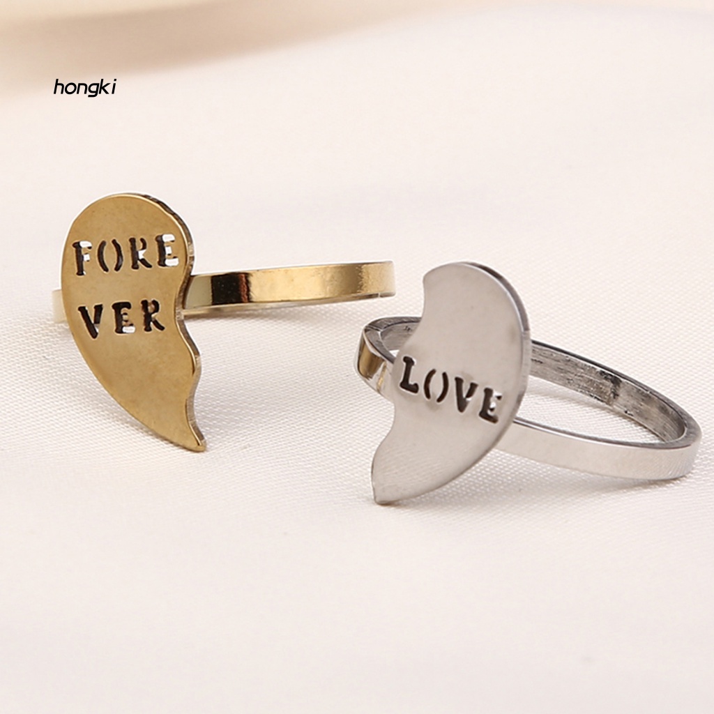 Set 2 NhẫN CặP BằNg HợP Kim ThờI Trang