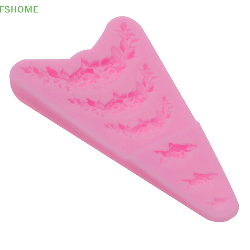 Khuôn Silicone Tạo Hình Hoa Hồng Trang Trí Bánh