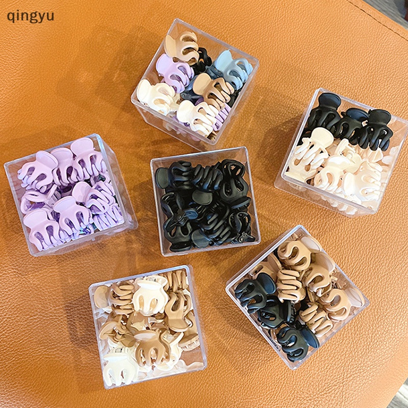 Set 10 Kẹp Tóc Mini Bằng Nhựa Nhám Chống Chảy Xệ Chất Lượng Cao