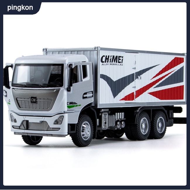 Mô Hình Xe Container Bằng Hợp Kim Tỉ Lệ 1: 32 Có Đèn Và Nhạc Dùng Để Trang Trí