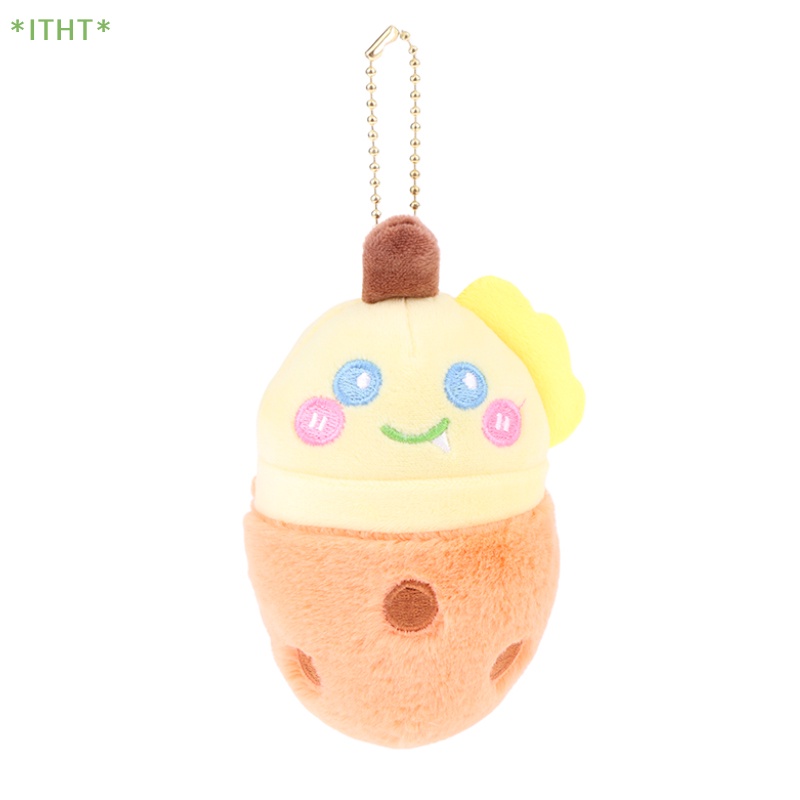 Móc Chìa Khóa Hình Gấu Trúc / Ly Trà Sữa Nhồi Bông Mềm Mại Dễ Thương Mới