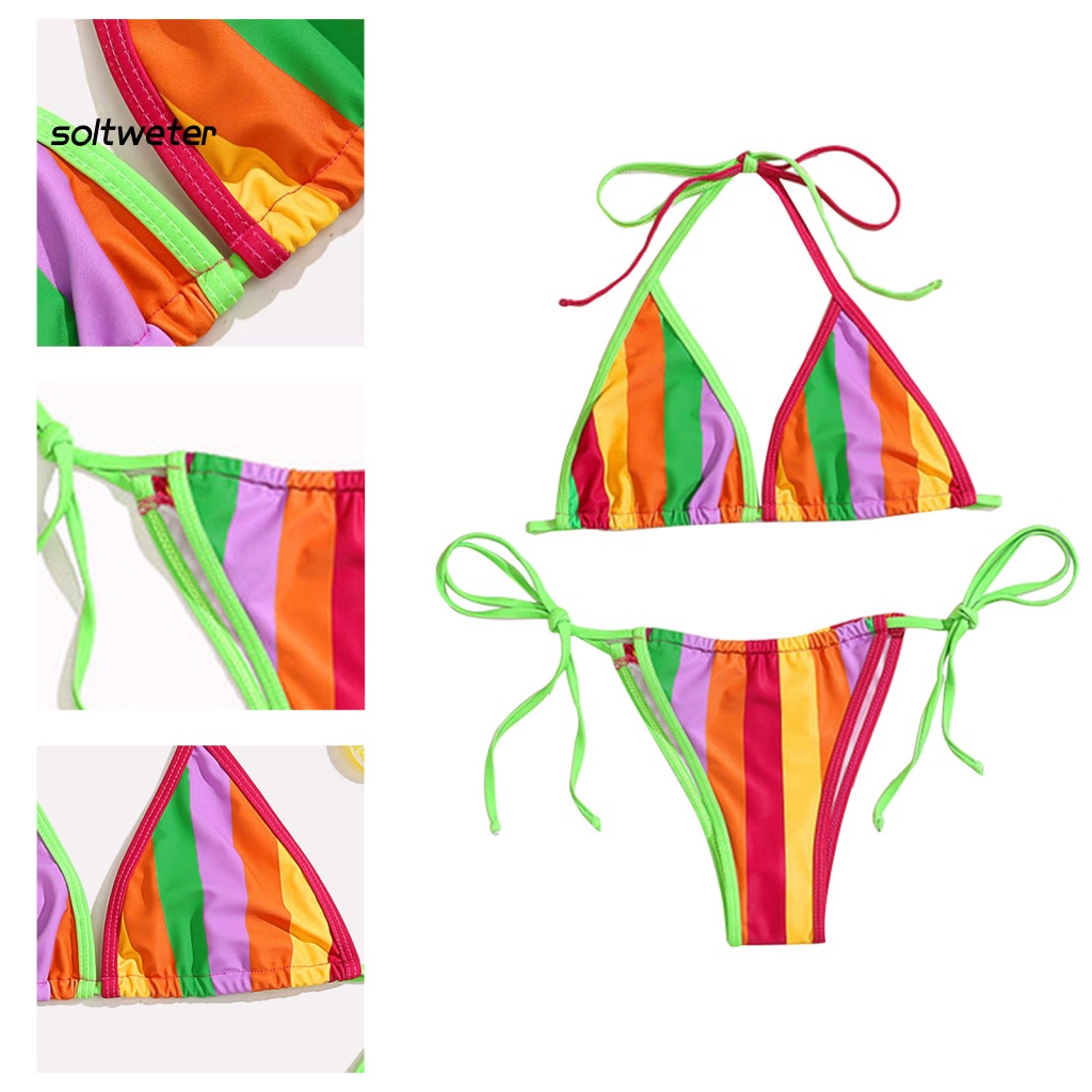 Bộ Đồ Bơi Bikini Bằng Polyester Siêu Mềm Chống Phai Màu Quyến Rũ Cho Nữ