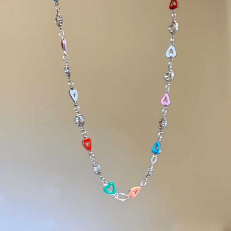 Vòng cổ Mặt Hình Trái Tim Đính Đá Zircon Đơn Giản Thời Trang Cho Nữ