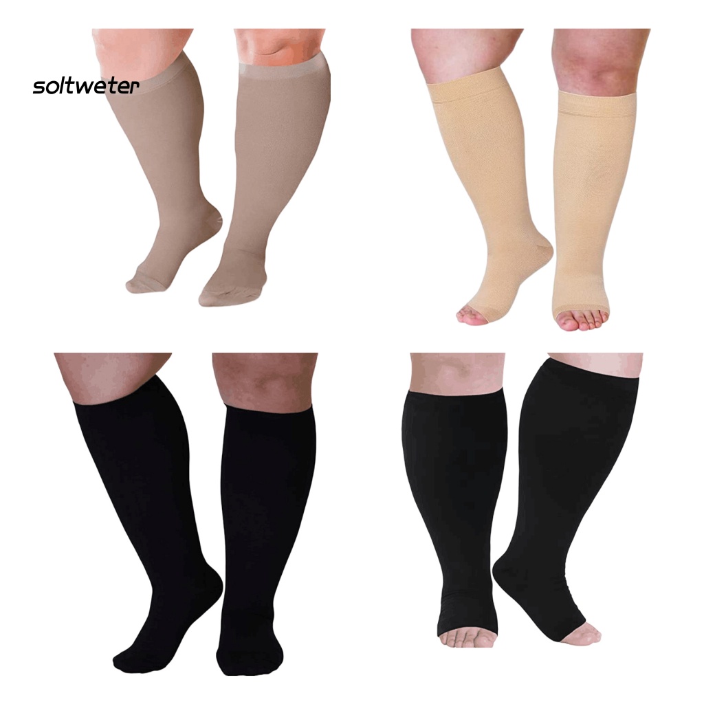 1 Đôi Vớ Nén Mềm Mại Thoải Mái Chống Tĩnh Mạch Dành Cho Người Lớn Tuổi