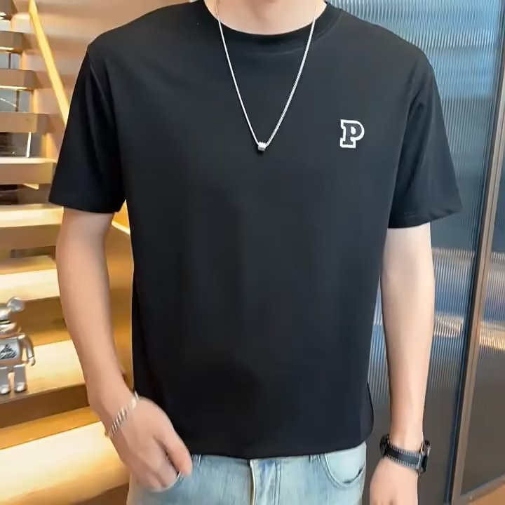 Áo Thun Tay Ngắn Cổ Tròn Dáng Rộng Thời Trang Mùa Hè Hàng Mới Dành Cho Bạn Nam