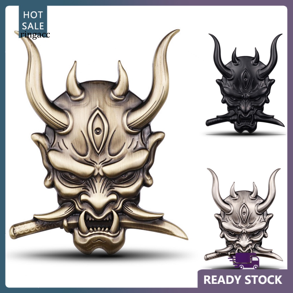 Nhãn Dán Trang Trí Xe Hơi Tự Dính Họa Tiết Chiến Binh 3D Kiểu Nhật Bản Sáng Tạo Chống Thấm Nước