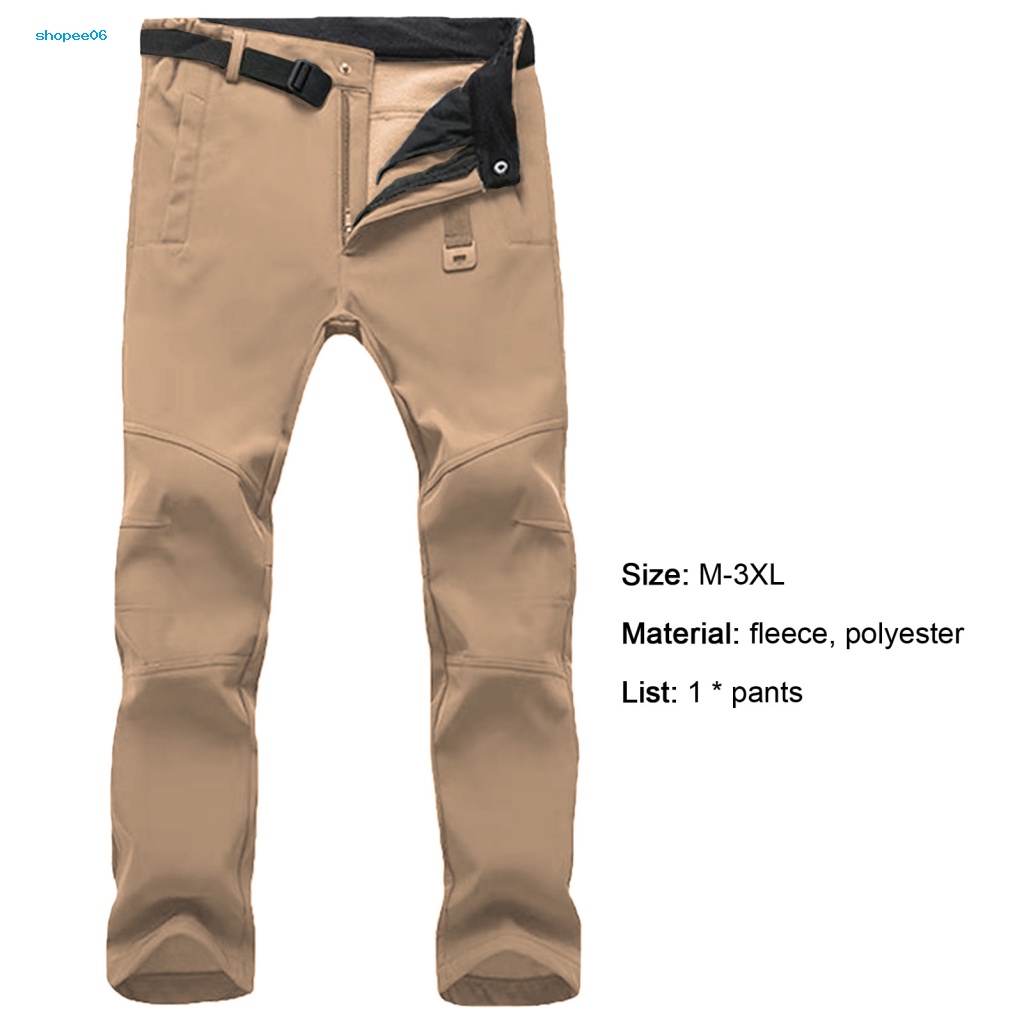 Quần Dài Leo Núi PEMG Vải Lông Cừu Dày Dặn Chống Gió / Nước Thời Trang Cho Nam