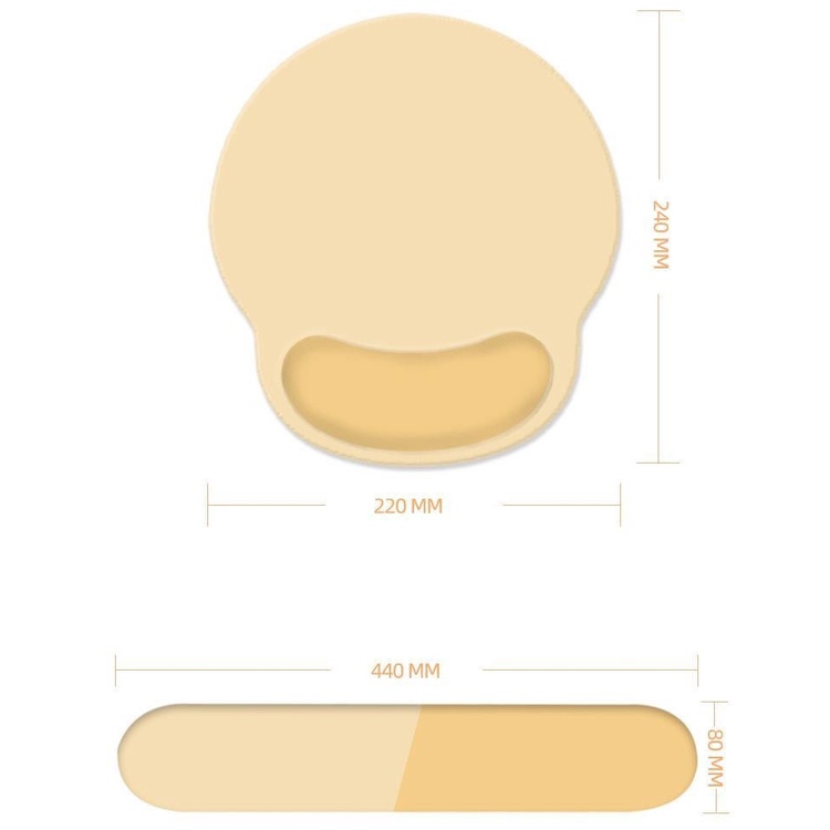 Đệm Kê Cổ Tay Sử Dụng Chuột Và Bàn Phím Bằng Cao Su Non Màu Sắc Tương Phản Đơn Giản Dành Cho Nam Và