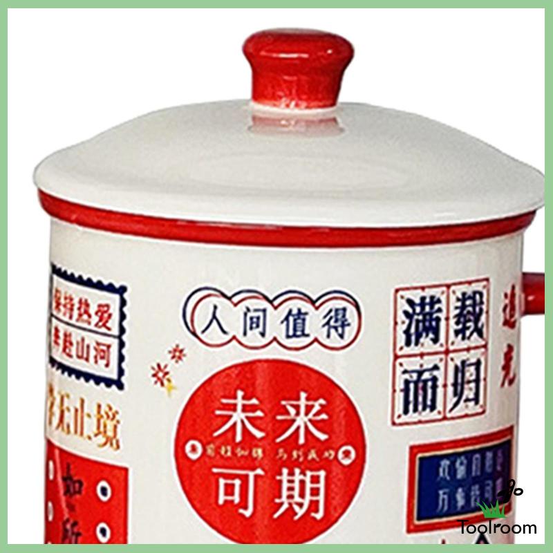 Set 4 Cốc Uống Nước Tráng Men 14oz Có Tay Cầm Tiện Dụng Mang Theo Du Lịch / Cắm Trại