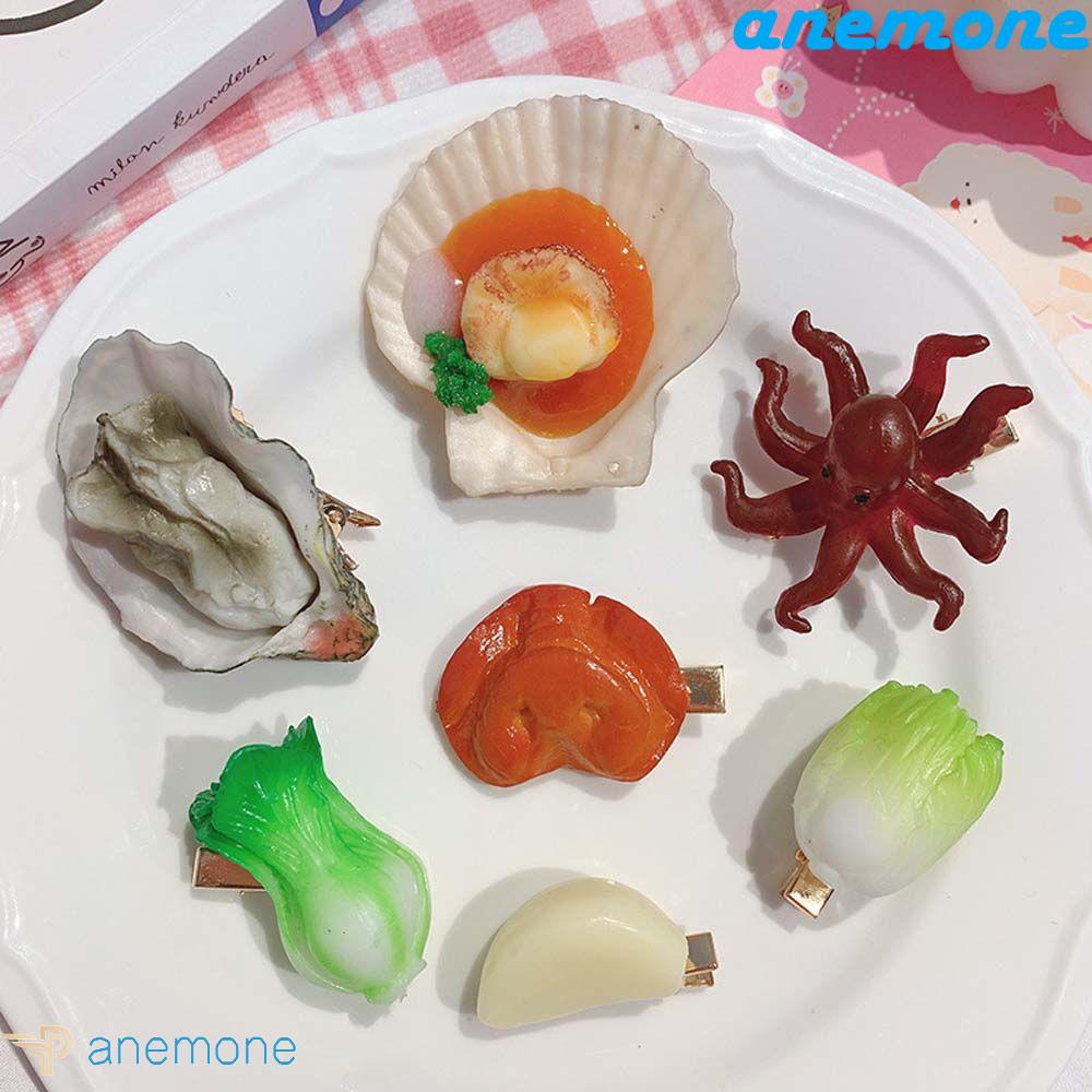 ANEMONE Kẹp Tóc Hình Thức Ăn Hoạt Hình Phong Cách Hàn Quốc Xinh Xắn Cho Bé Gái