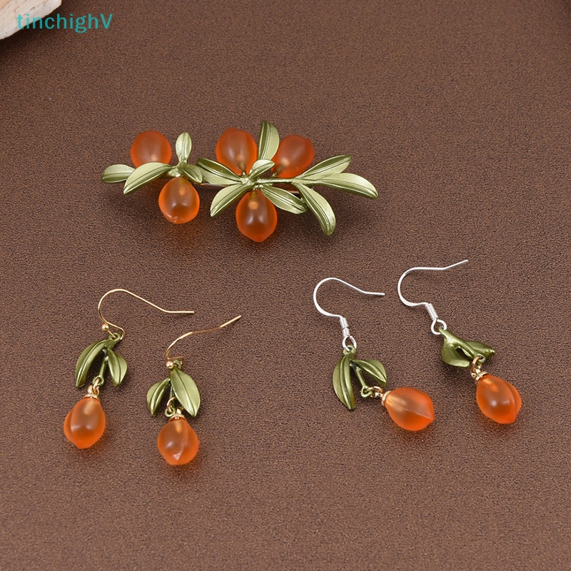 [TinchighV] Khuyên Tai Cài Áo Tráng Men Hình Quả Mọng Tinh Tế [Mới]