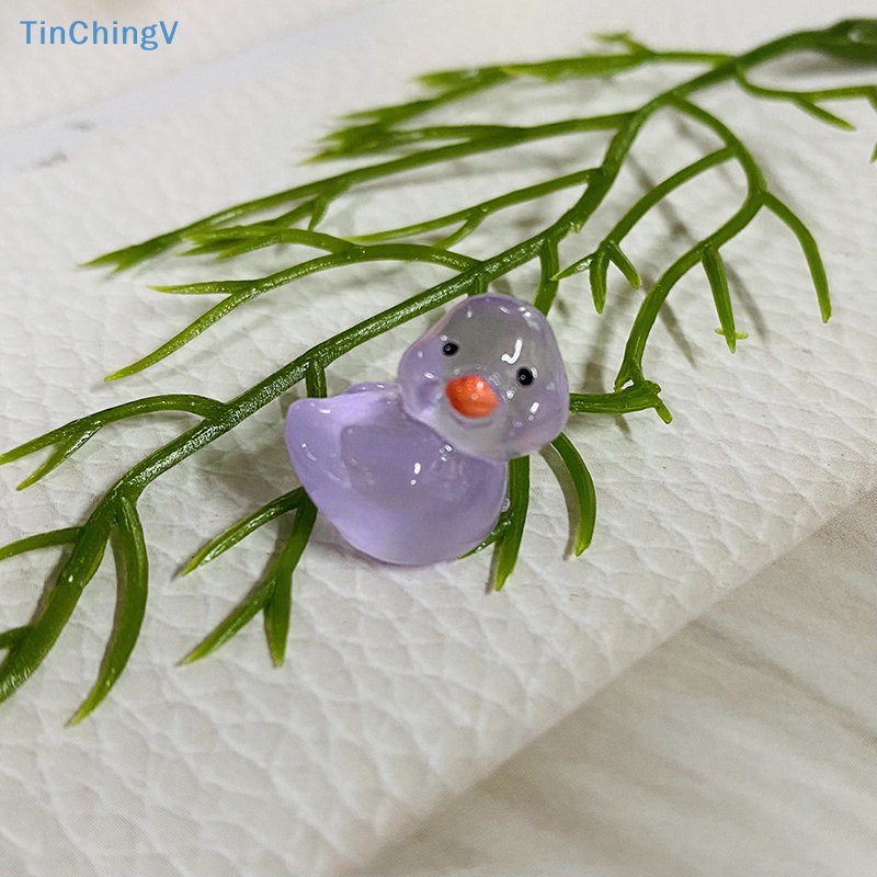 [TinChingV] Bộ 5 Kẹp Tóc Resin Màu Dạ Quang Hình Chú Vịt DIY Đáng Yêu Dành Cho Làm Đồ Trang Sức