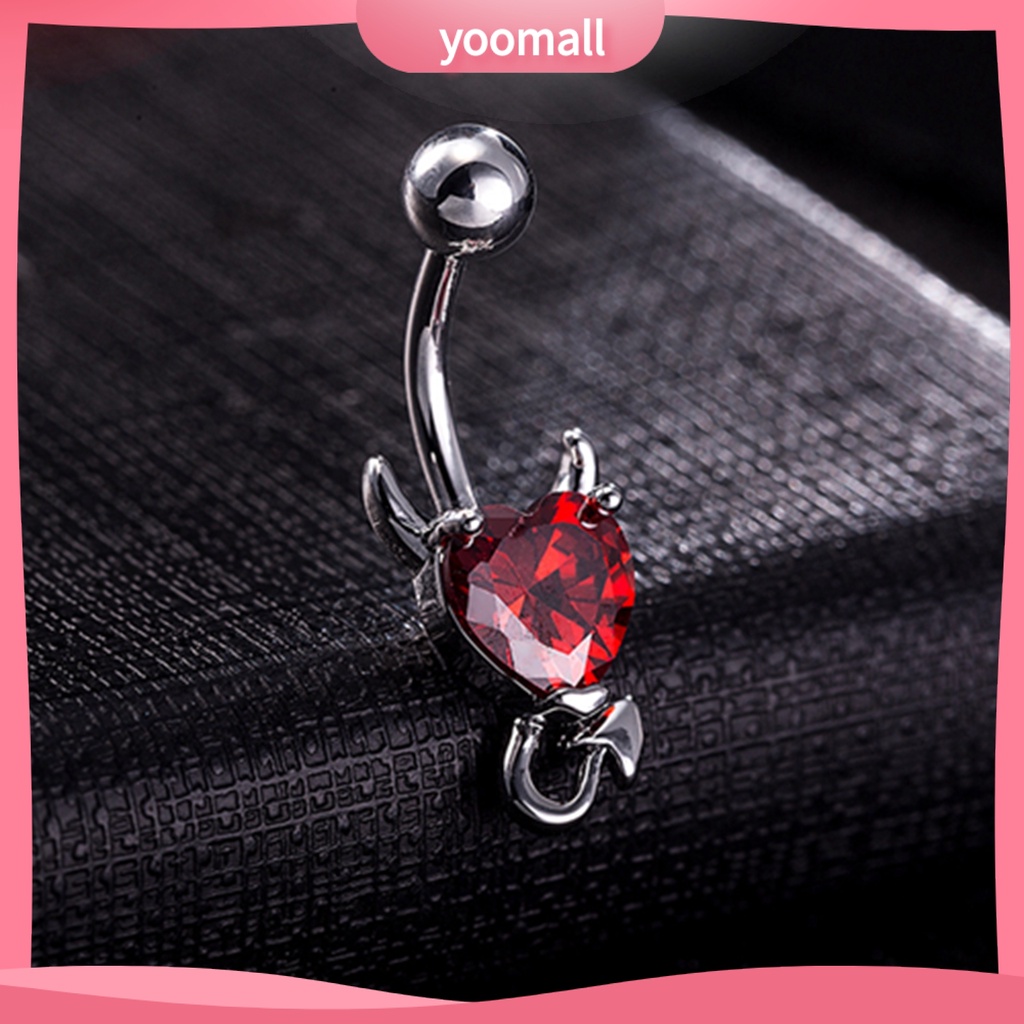 Khuyên Rốn Hình Trái Tim Đính Đá Thời Trang Gợi Cảm