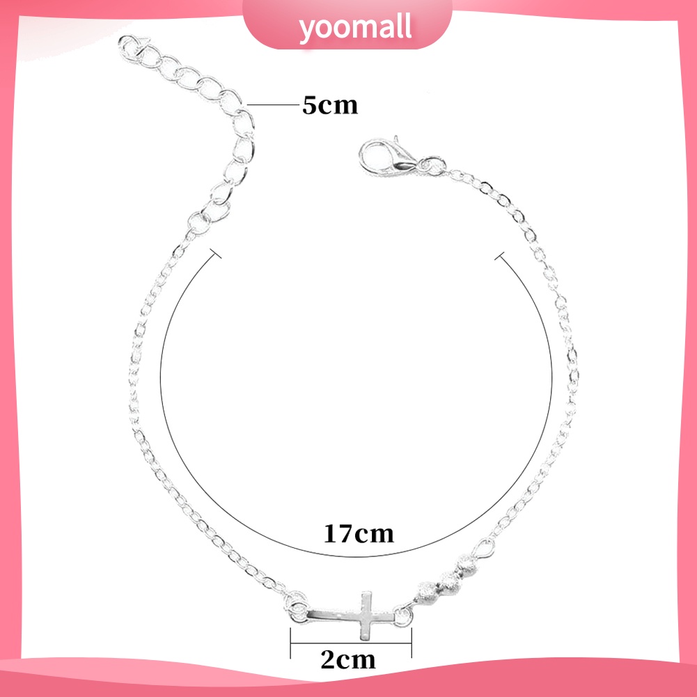 Vòng Tay Chuỗi Hạt Mặt Thánh Giá Thời Trang Cho Nữ