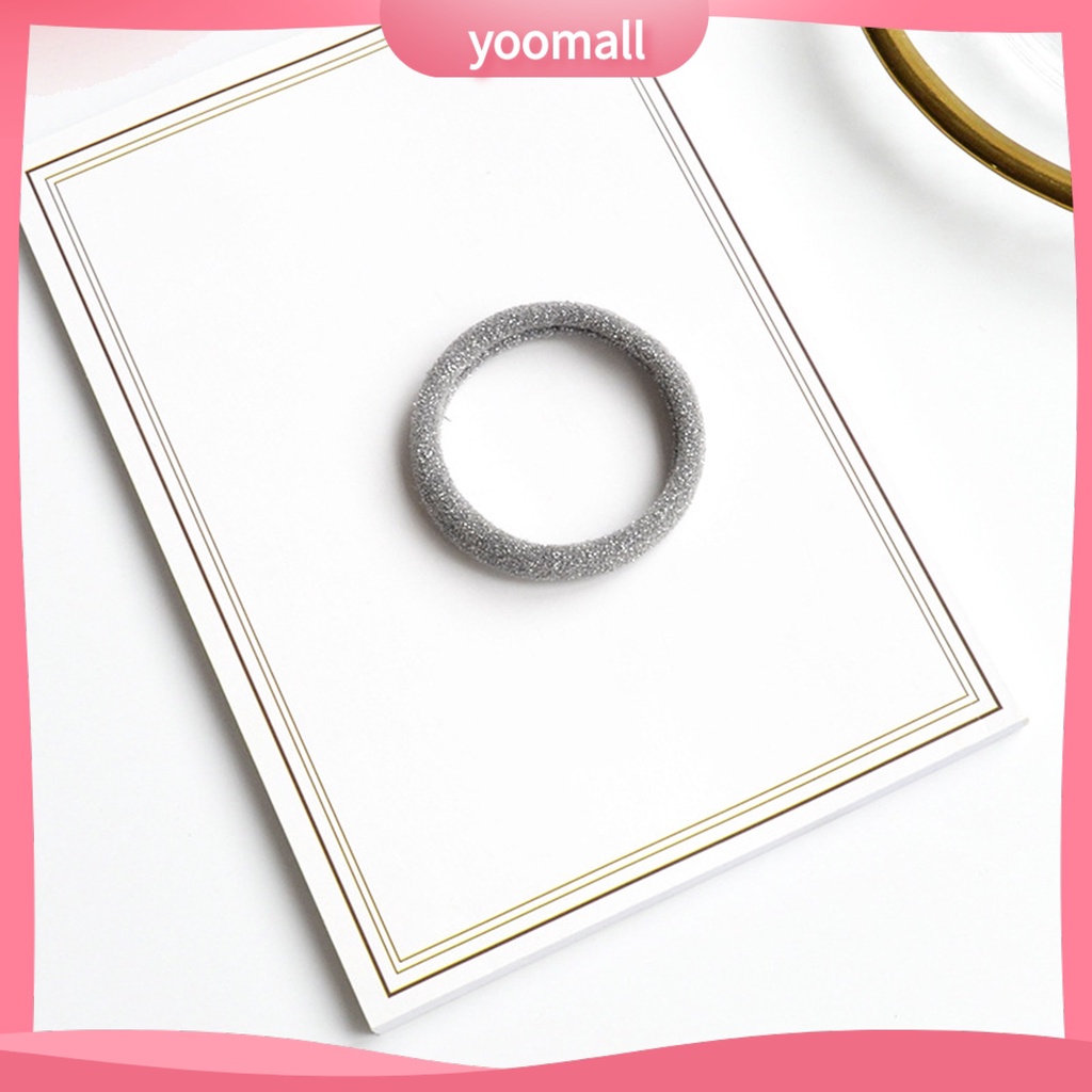 Dây Cột Tóc Bản Rộng 5cm Dày Co Giãn Màu Sắc Lấp Lánh