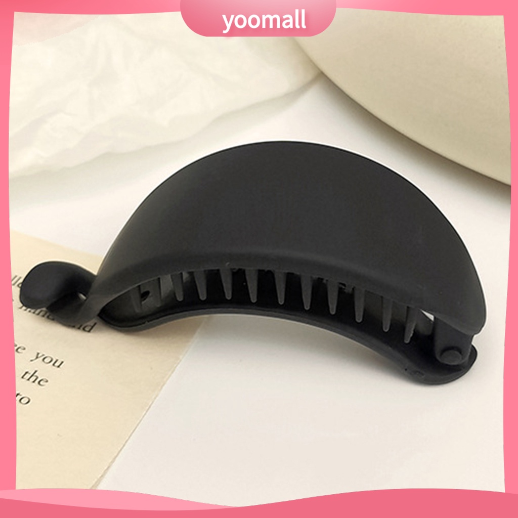 Set 2 Kẹp Tóc Càng Cua Bằng Acrylic Màu Sắc Trơn Co Giãn Tốt Dành Cho Nữ