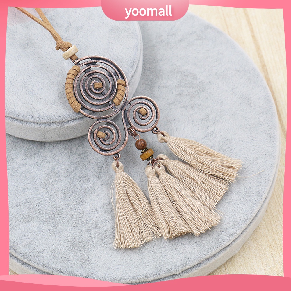 Vòng cổ Mặt Xoắn Ốc Phong Cách Bohemian Thời Trang