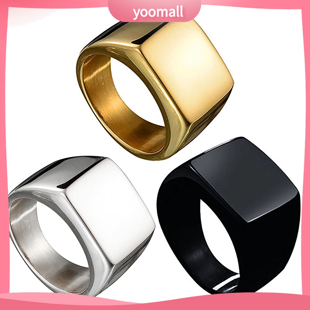 Nhẫn Đeo Ngón Tay Bằng Thép Không Gỉ Màu Sắc Thời Trang Dành Cho Nam