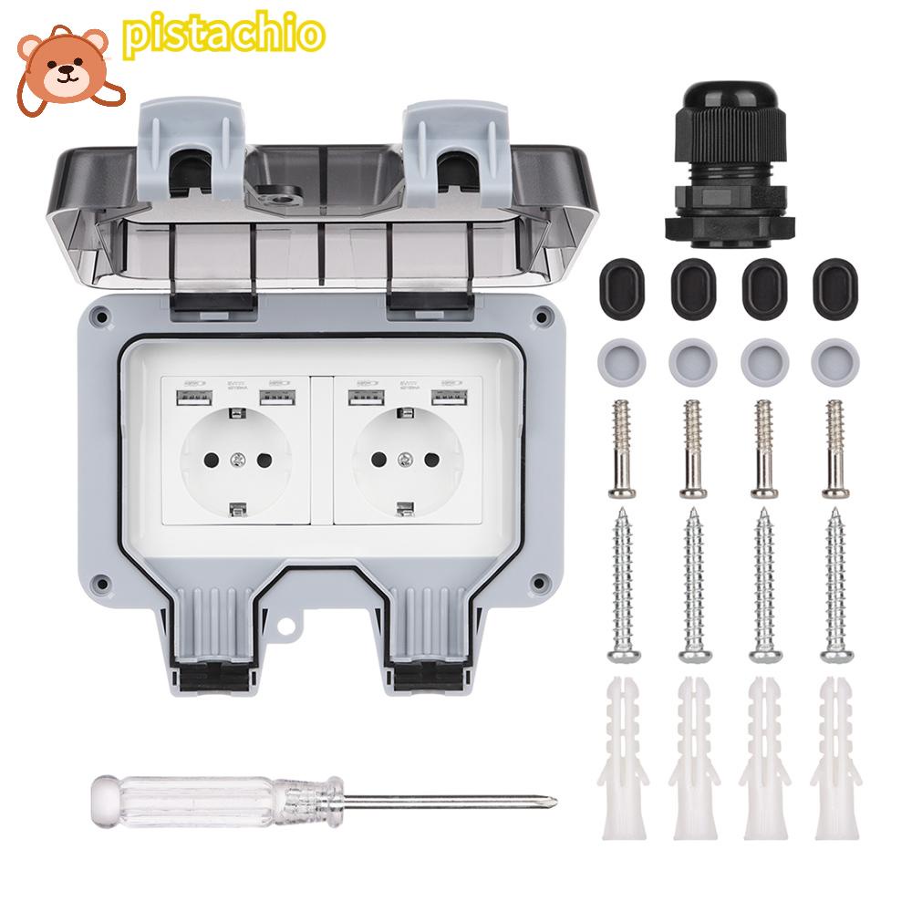 PISTA Ổ Cắm Điện Gắn Tường Chống Nước IP66 Chuyên Nghiệp