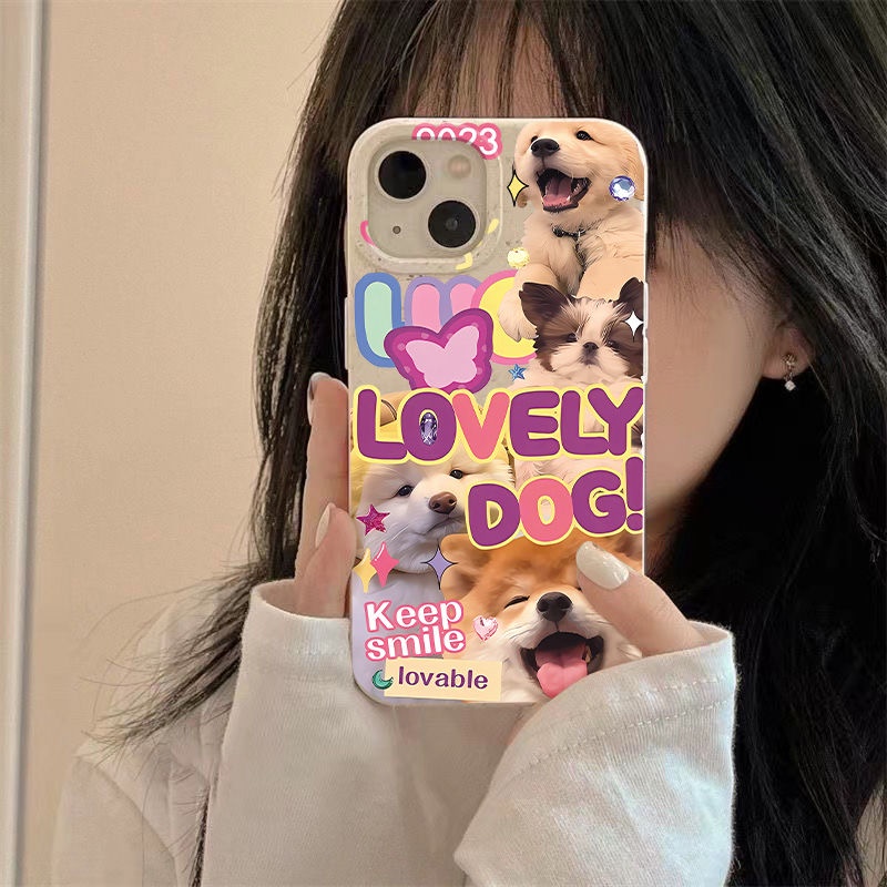 Ốp Điện Thoại Mềm Chống Sốc In Hình Chú Chó Dễ Thương Cho Iphone 13plus 14pro11 12 8 7 max