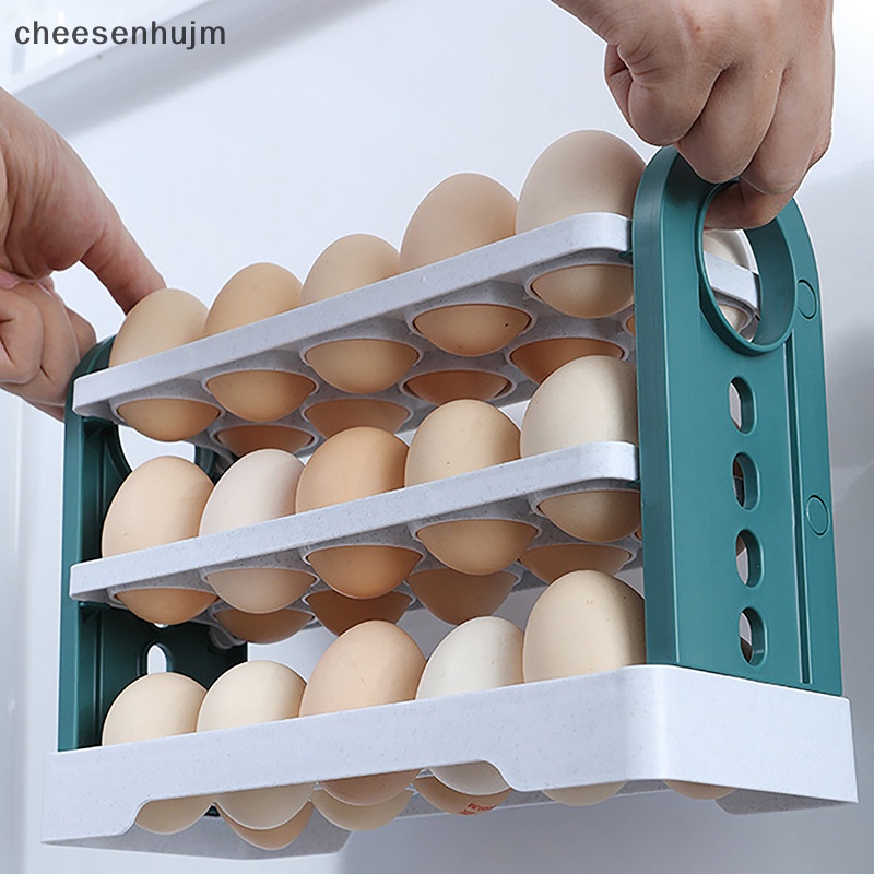 Khay Đựng Trứng 3 Tầng 30 Ô Sức Chứa Lớn Tiện Dụng