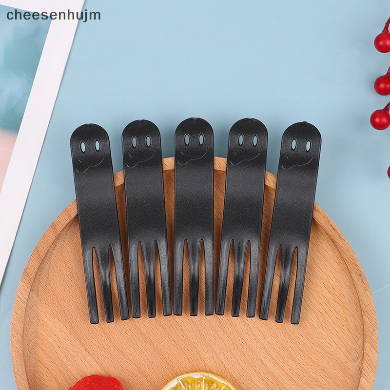 Set 10 Nĩa Ăn Trái Cây Mini Bằng Nhựa Đơn Giản Cho Bé