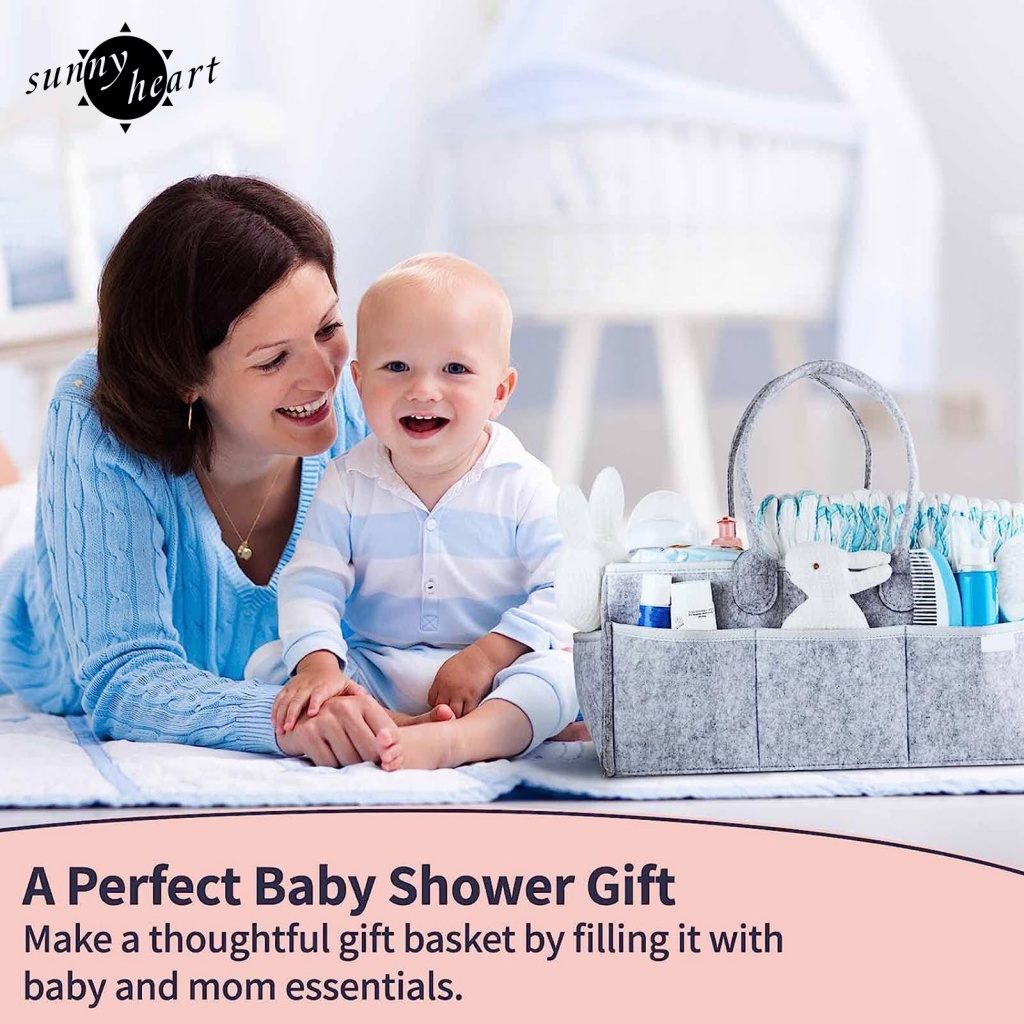 Sunnyheart Giỏ Đựng Tã Di Động: Tay Cầm Dài Trọng Lượng Nhẹ Và Hoàn Hảo Để Đi Du Lịch Với Trẻ Em Có Sức Chứa Lớn Để Bạn Có Thể Cửa Hàng Tất Cả Các Cửa Hàng y