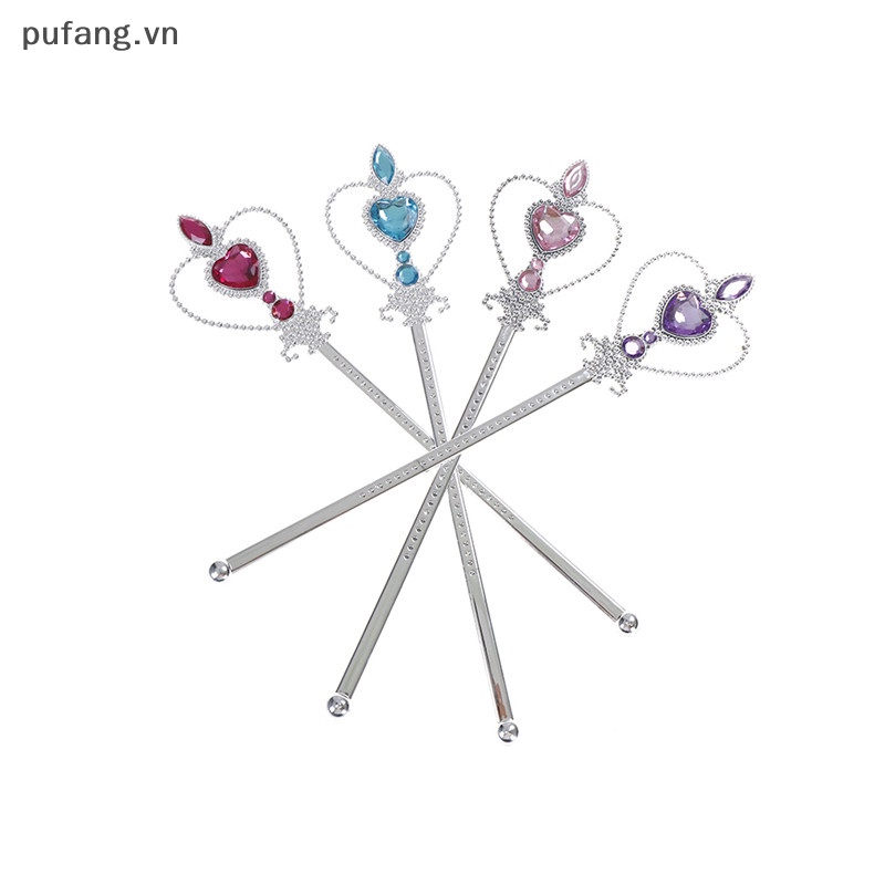 Pufang 1 Bộ Vương Miện Công Chúa Pha Lê + Đũa Phép Ma Thuật Cho Bé Gái vn