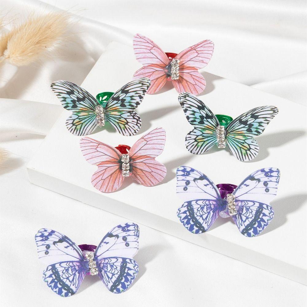 Bộ 2 Vòng Bện Tóc Kim Loại Hình Bướm Phong Cách Châu Phi Độc Đáo DIY