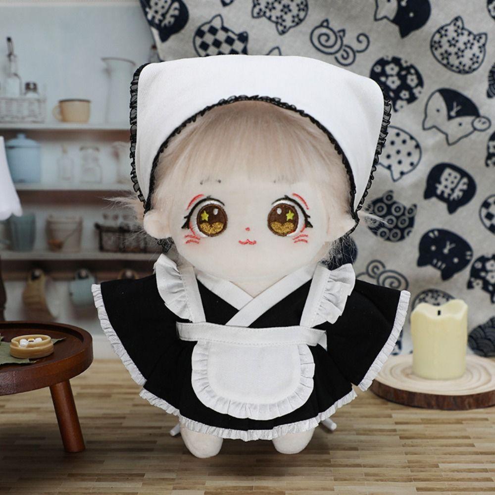 Đầm Cotton 20cm Kèm Băng Đô Thời Trang Xinh Xắn Cho Búp Bê