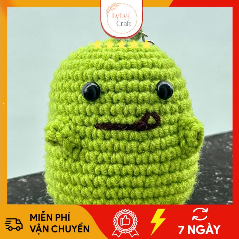 DIY Móc Khóa Len Handmade - Set Làm Móc Khóa Amigurumi Khủng Long Quà Tặng Bạn Bè Người Yêu