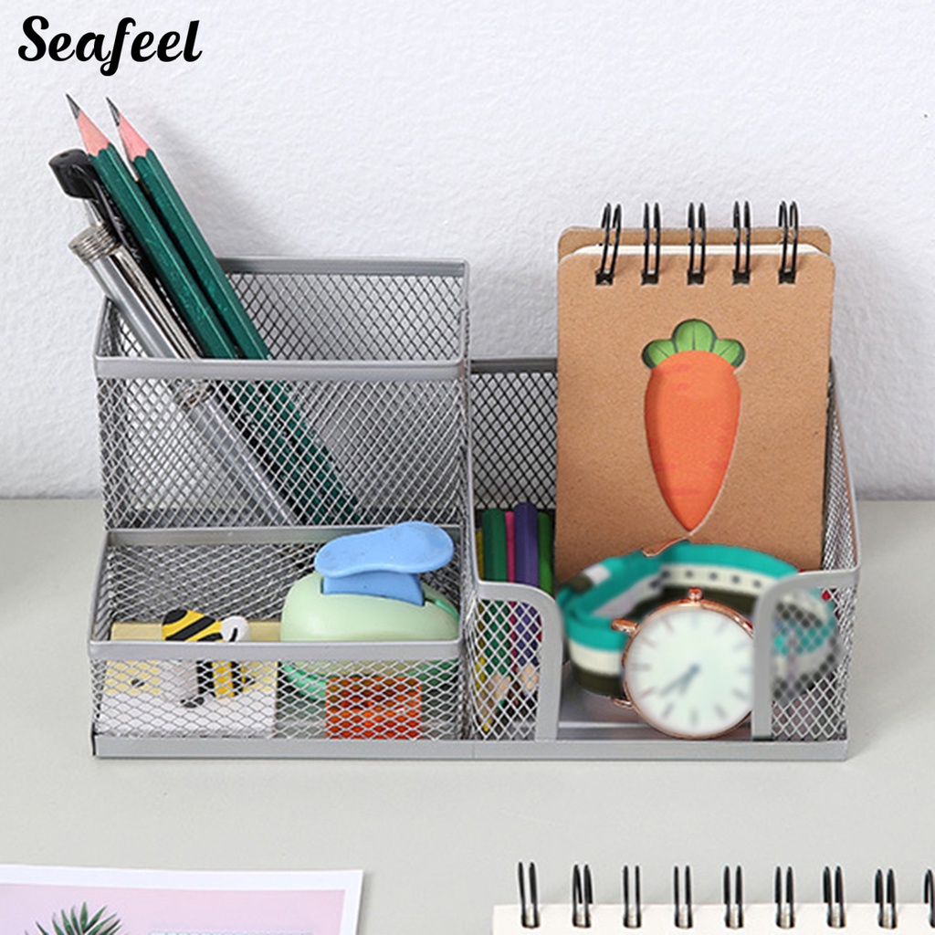 Giá Đỡ Bút Chì Dạng Lưới Hai Đường Viền Có Thể Tái Sử Dụng