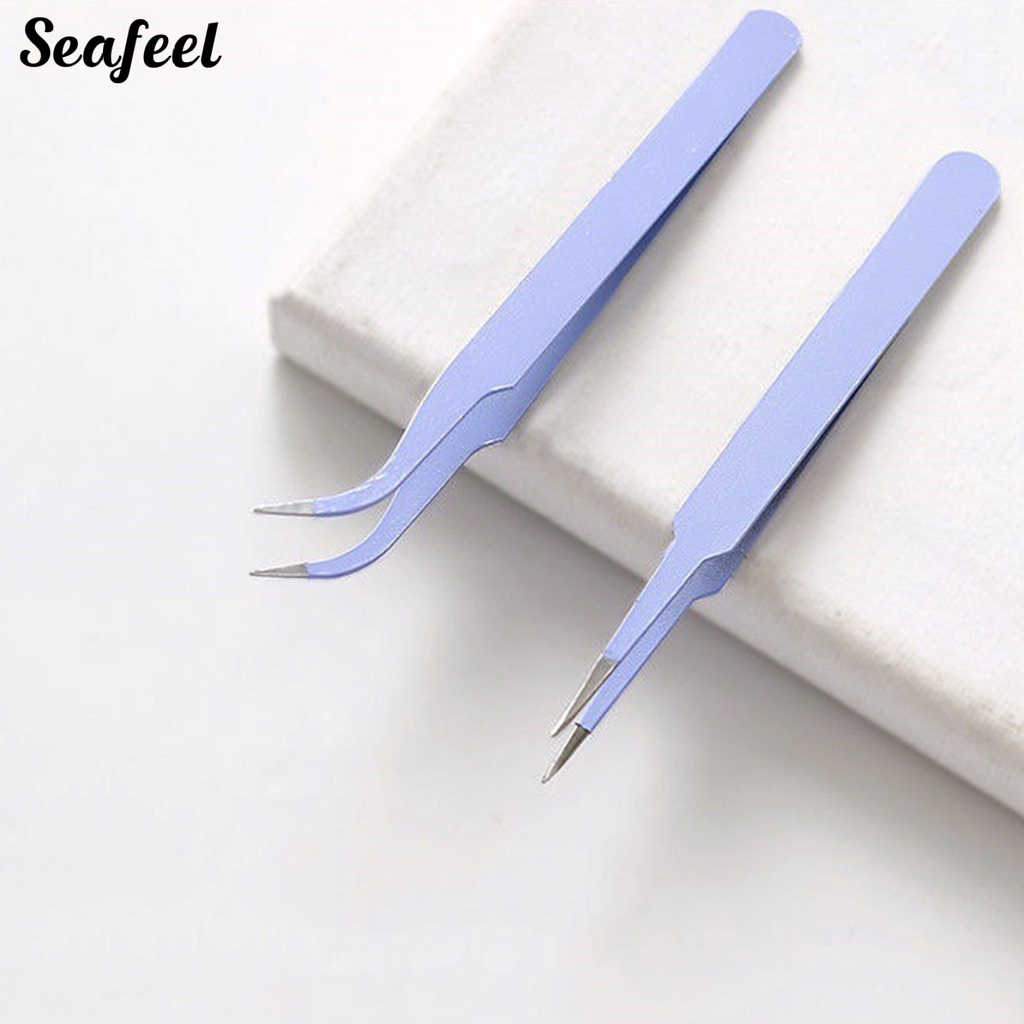 Set 2 Nhíp Kim Loại Uốn Cong Làm Móng Đa Năng DIY