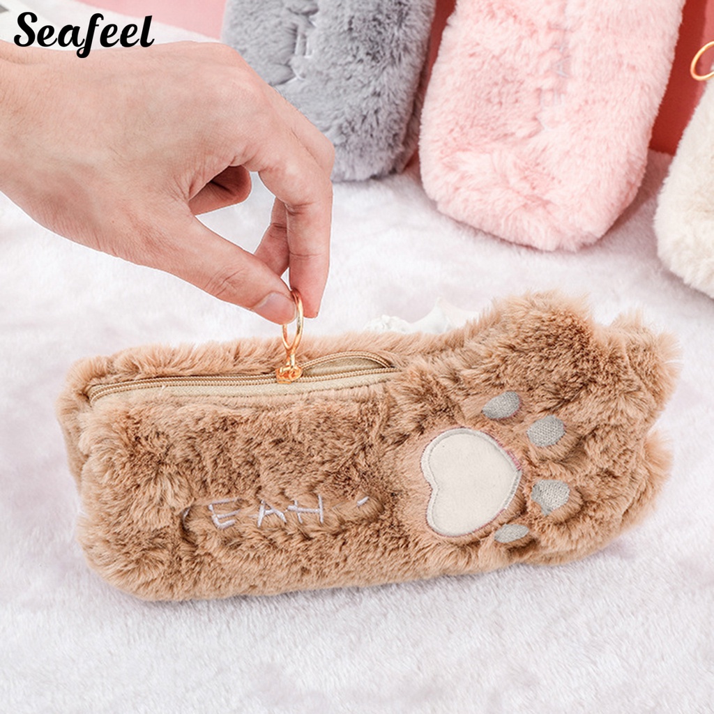 Túi Đựng Bút Chống Bụi Hình Chân Mèo Hoạt Hình Dễ Thương