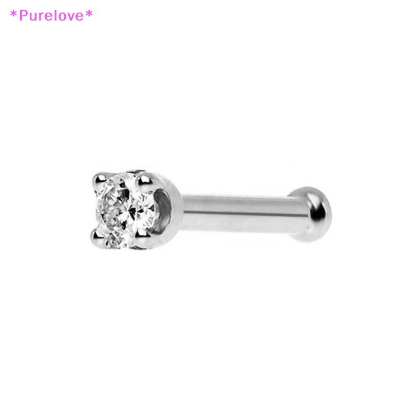 Set 5 Khuyên Mũi Thép Không Gỉ Đính Đá Zircon Mới