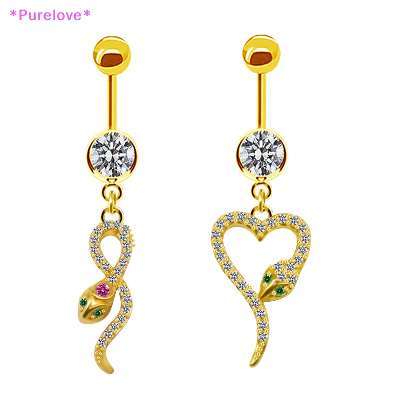 Khuyên Rốn Hình Rắn Bằng Thép Không Gỉ Cá Tính Thời Trang Mới