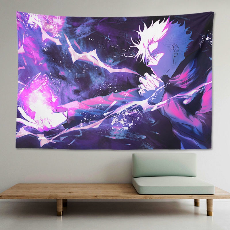 Thảm Treo Tường Trang Trí 100 * 70CM Hình Jujutsu Kaisen Satoru Gojo Manga