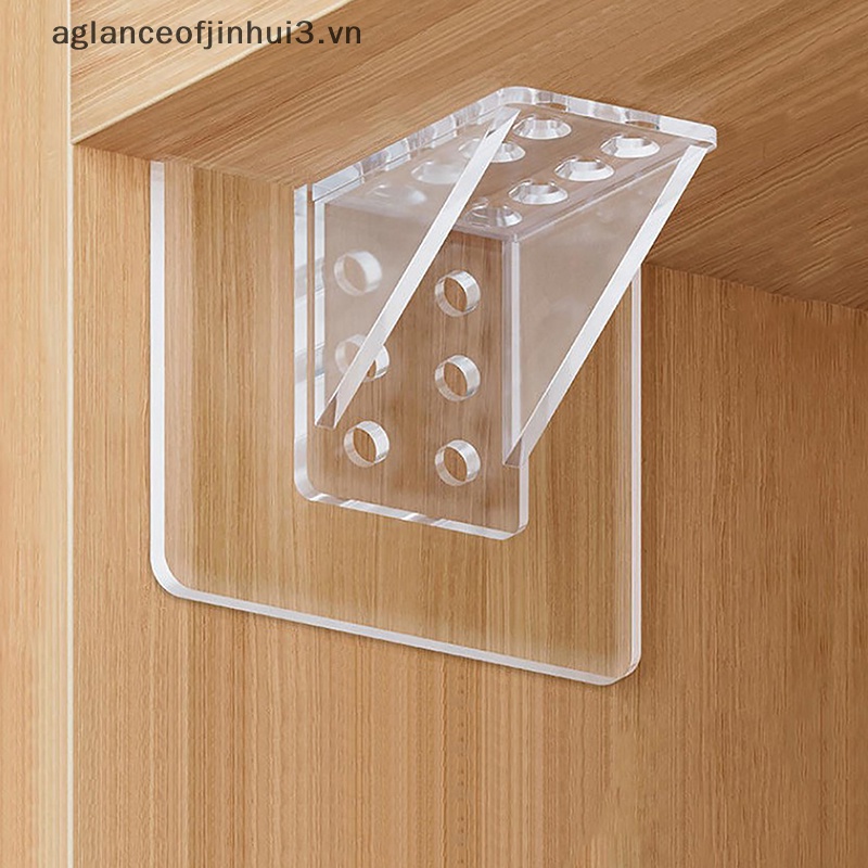 Set 4 Kẹp Giá Đỡ Dán Tường Tiện Dụng Cho Nhà Bếp / Phòng Ngủ