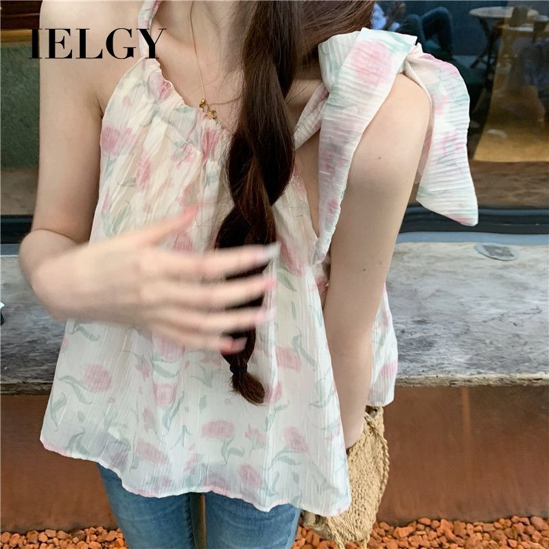 Áo Hai Dây Thắt Nơ Phong Cách Phương Tây Dành Cho Nữ